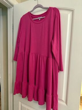 crown & ivy Hot Pink Crewneck dress